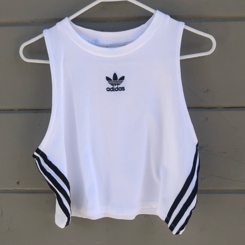 White Adidas Crop 💗